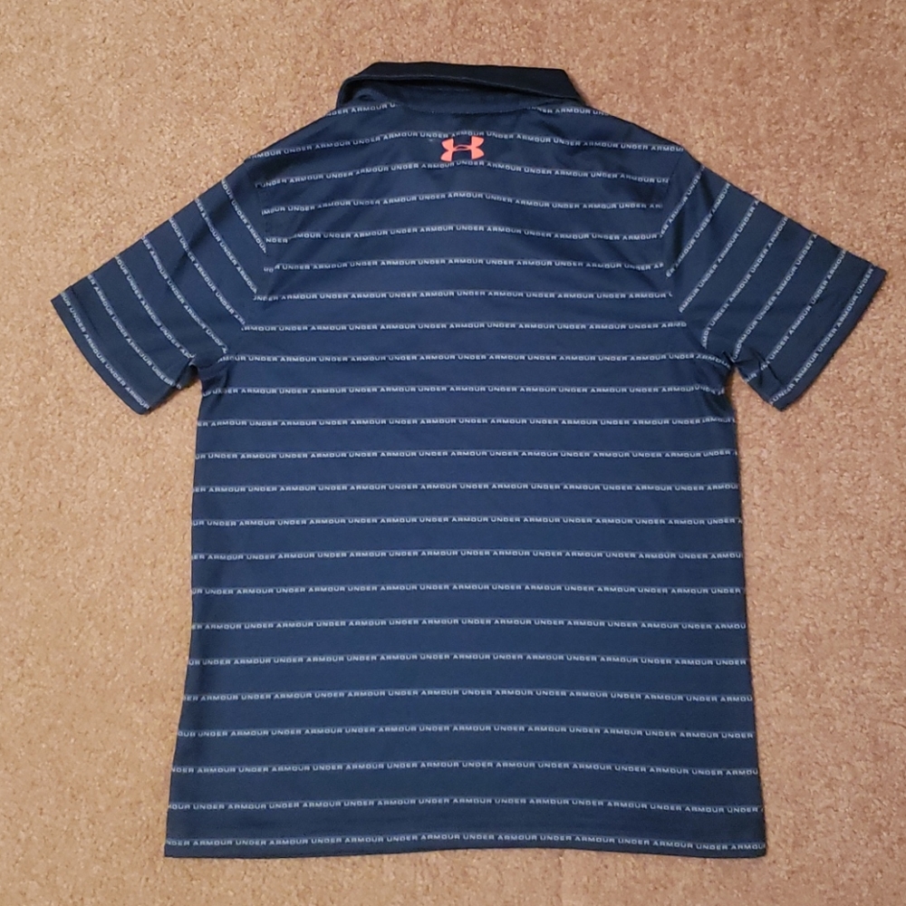 Under Armour Boys Printed Polo Shirt - Picture 2 of 12